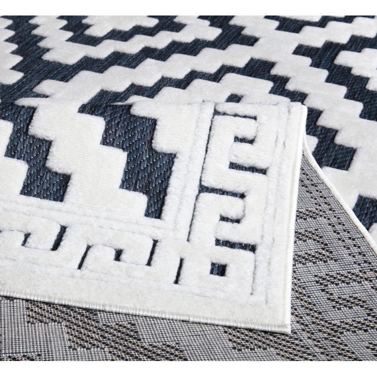 Oliver Cadwallader Blue/Cream Rug Wayfair.co.uk